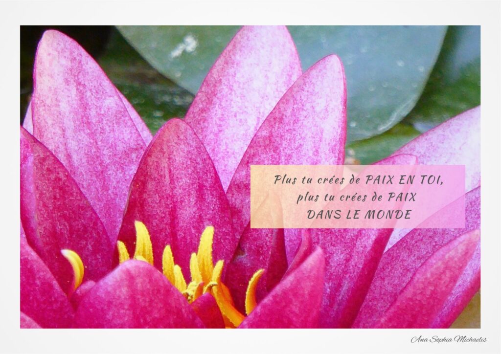 Plus tu crées de paix en toi ... - Poster